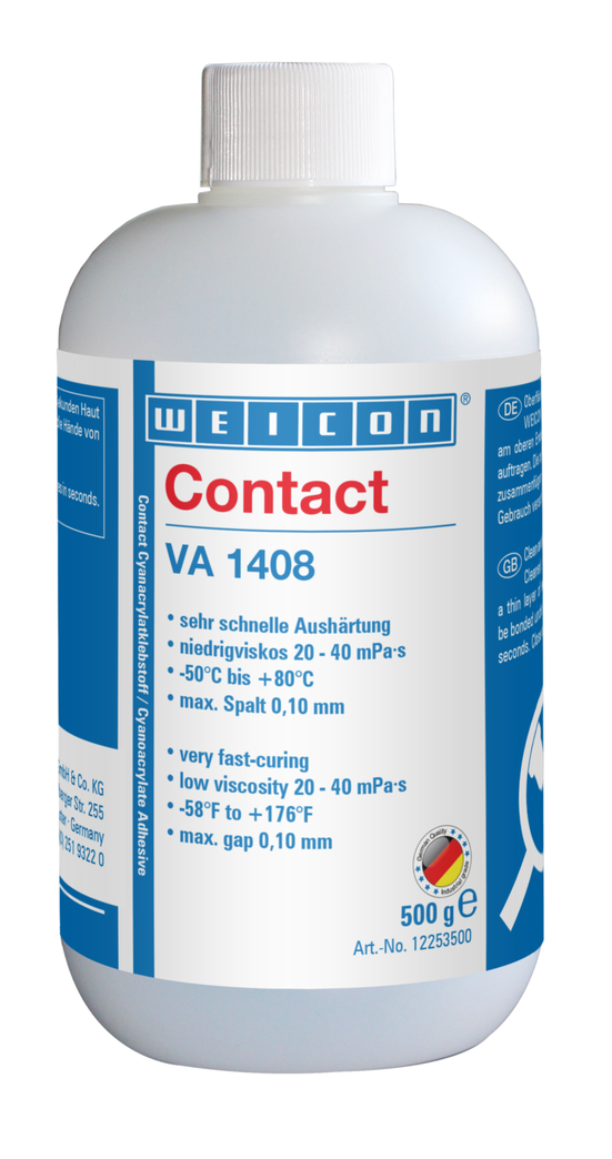 Contact VA 1408 klej cyjanoakrylanowy | Odporny na wilgoć, lepki klej błyskawiczny o niskiej lepkości